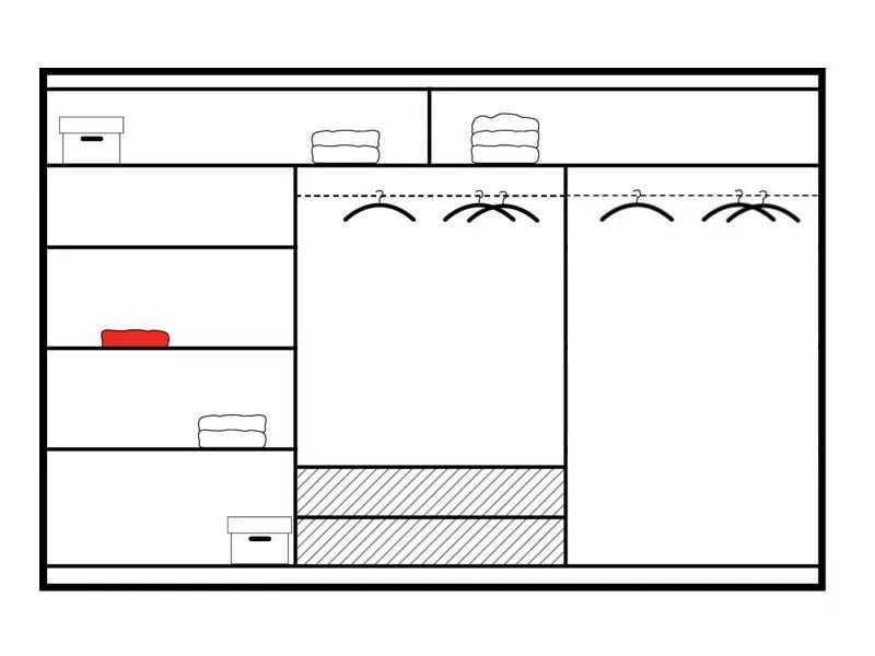 Rotherham Warm Wood Effect Sliding Door Mirror Wardrobe - Venge