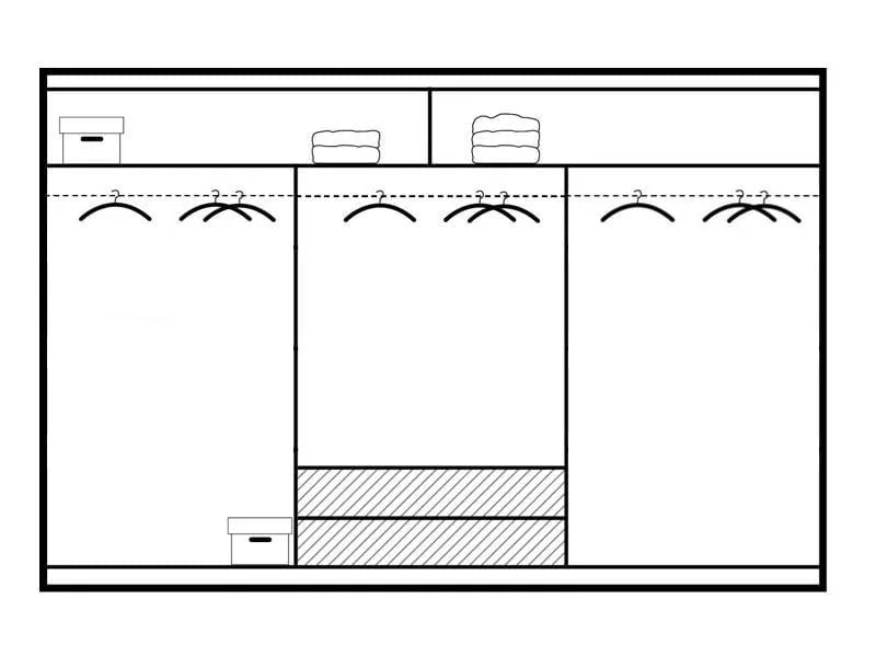 Rotherham Warm Wood Effect Sliding Door Mirror Wardrobe