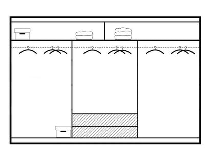 Rotherham Warm Wood Effect Sliding Door Mirror Wardrobe