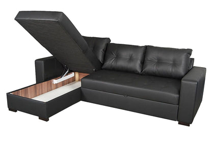 Onix Leather Corner Sofa Bed