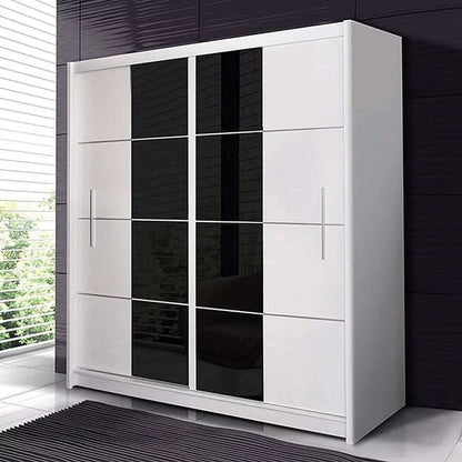 Charnwood Sliding Door Wardrobe Graphite with Glass - 203cm