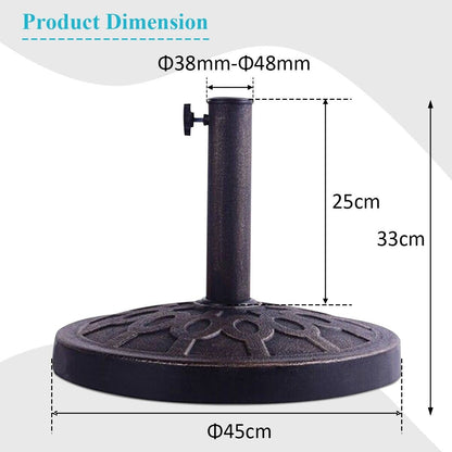 Resin Patio Umbrella Base for 38-48 mm Umbrella Pole