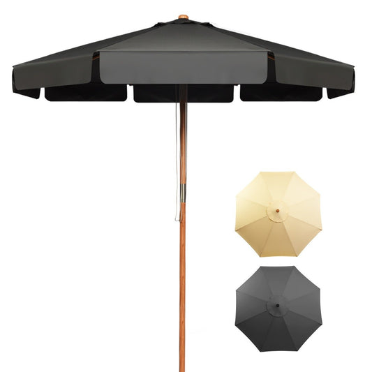 3m Parasol ogrodowy Parasol ogrodowy Zewnętrzny przeciwsłoneczny-szary