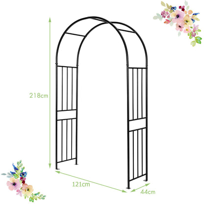 Garden Arch with Metal Frame for Rose Vines Climbing Plant