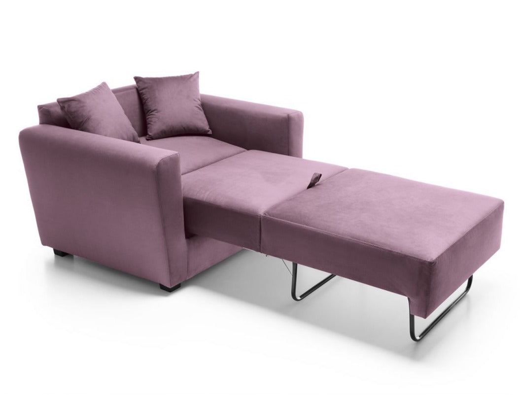 Bristol Velvet Single Sofa bed - Pink