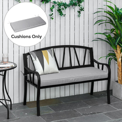 Outsunny 2 Seater Garden Bench Cushion -Light Grey
