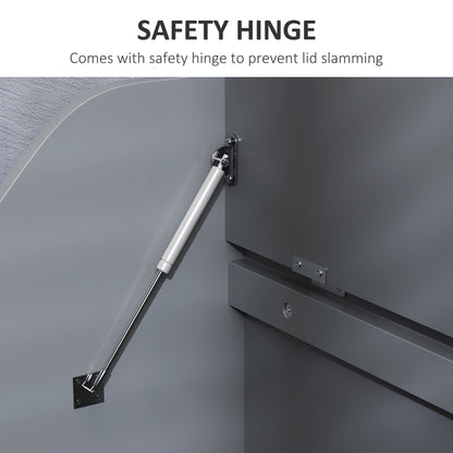 HOMCOM 61L Home Storage Chest - Grey