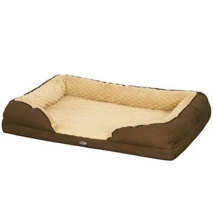 PawHut Calming Dog Bed Pet Mattress w/ Removable Cover, Anti-Slip Bottom, for Large Dogs, 120L x 80W x 22Hcm - Brown