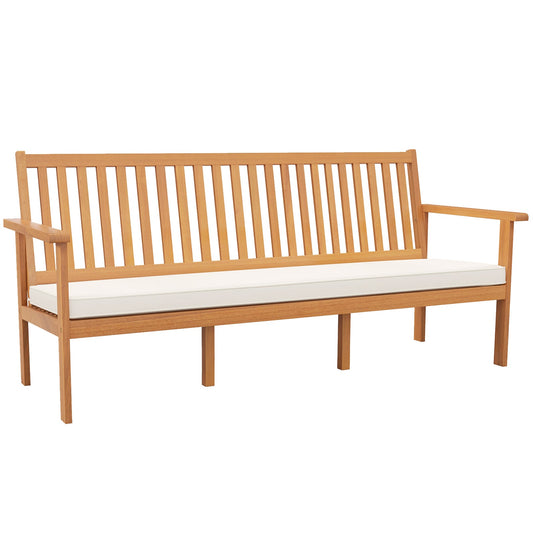 Outdoor Acacia Wood Bench in White