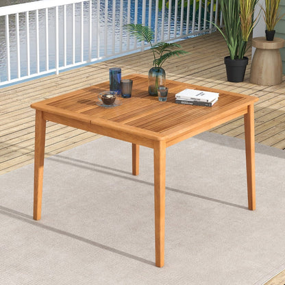 100 x 100cm Outdoor Acacia Wood Dining Table for 4 People