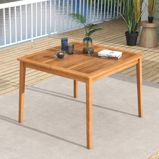 100 x 100cm Outdoor Acacia Wood Dining Table for 4 People