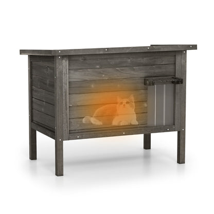 Outdoor Insulated Cat House with All-Round Insulated Styfoam-Black