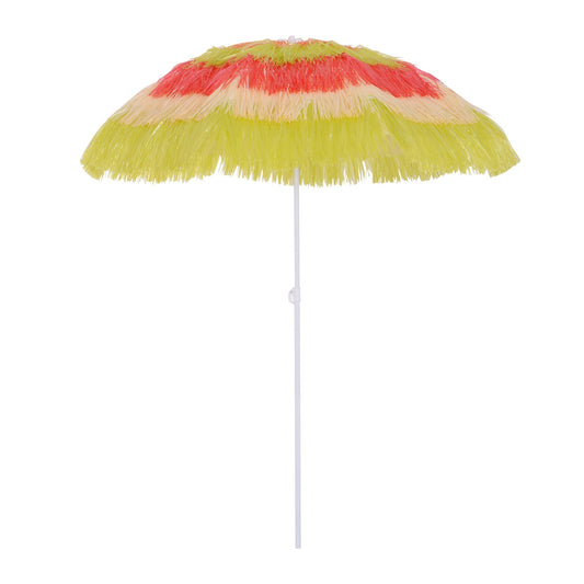 Outsunny 1.6m Garden Hawaii Parasol in Multi Colour
