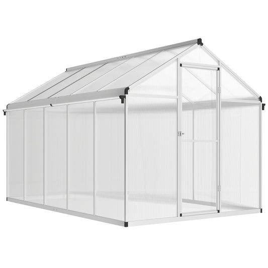 Outsunny Aluminium Frame Walk-In Greenhouse in Clear