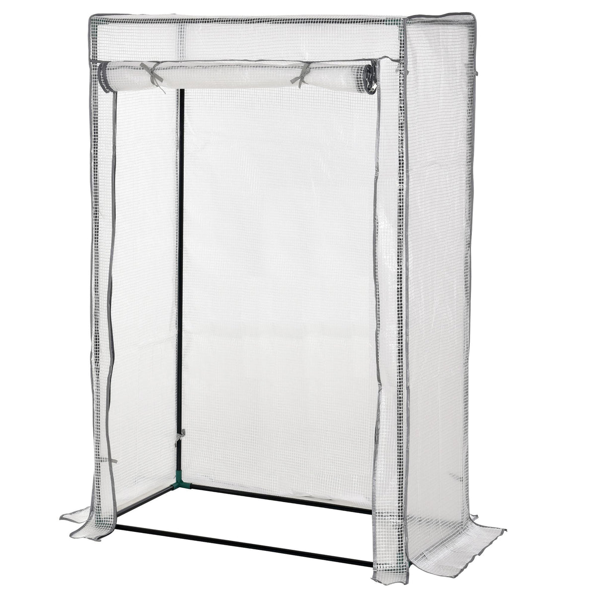 Outsunny Tomato Greenhouse with Roll-up Door in White