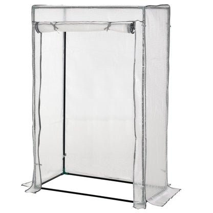 Outsunny Tomato Greenhouse with Roll-up Door in White