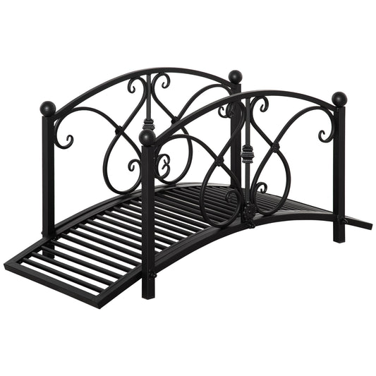 Outsunny 102L x 48W x 49H Classic Metal Garden Bridge