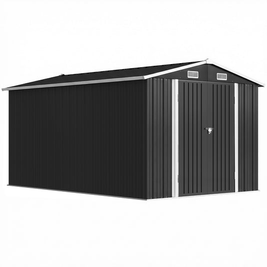 Outsunny Garden Shed in Dark Grey