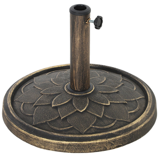 Outsunny 12kg Resin Garden Parasol Base in Bronze Tone