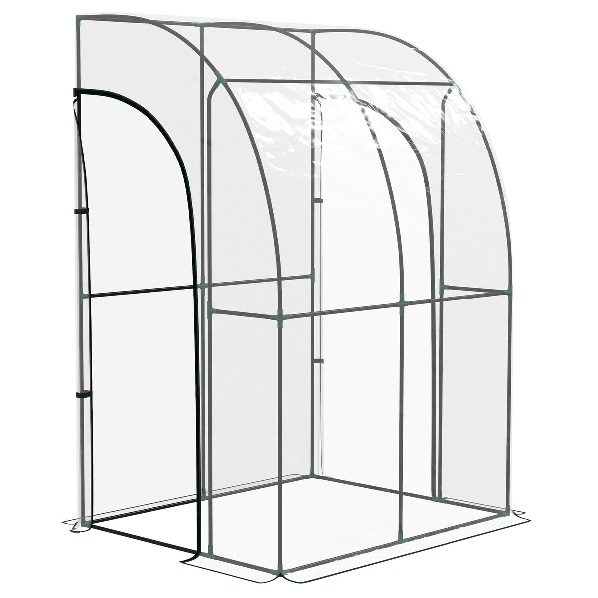 Outsunny Walk-In Lean To Greenhouse in Clear