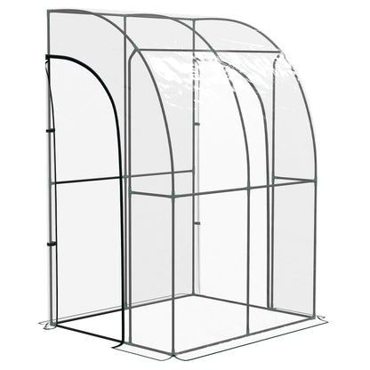 Outsunny Walk-In Lean To Greenhouse in Clear