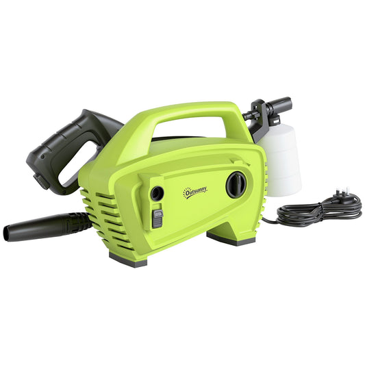 Outsunny 1600W 130-Bar Pressure Washer in Green