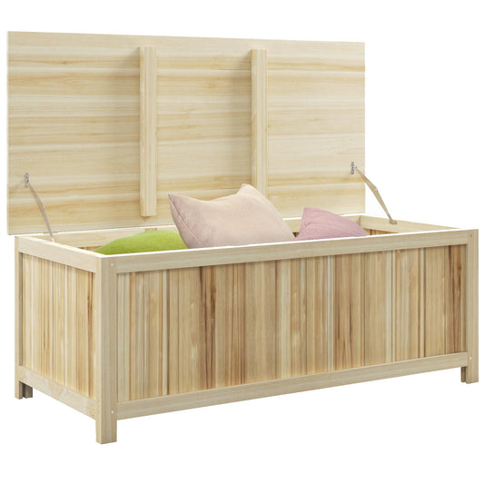 Outsunny 172 Litre Outdoor Storage Box in a Natural Wood Finish