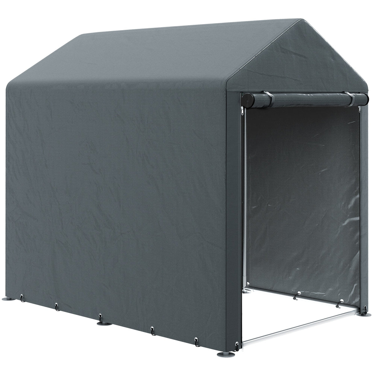 Outsunny Temporary Garden Shed in Dark Grey