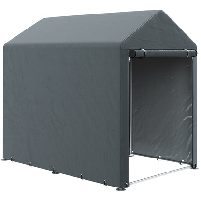 Outsunny Temporary Garden Shed in Dark Grey