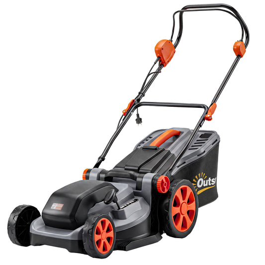 Outsunny 1800W Electric Lawnmower with 40cm Cutting Width in Light Grey