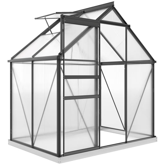Outsunny Walk-In Polycarbonate Greenhouse in Grey