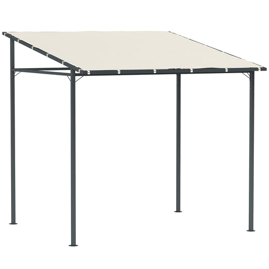 Outsunny Wall Mounted Pergola Gazebo in Cream White