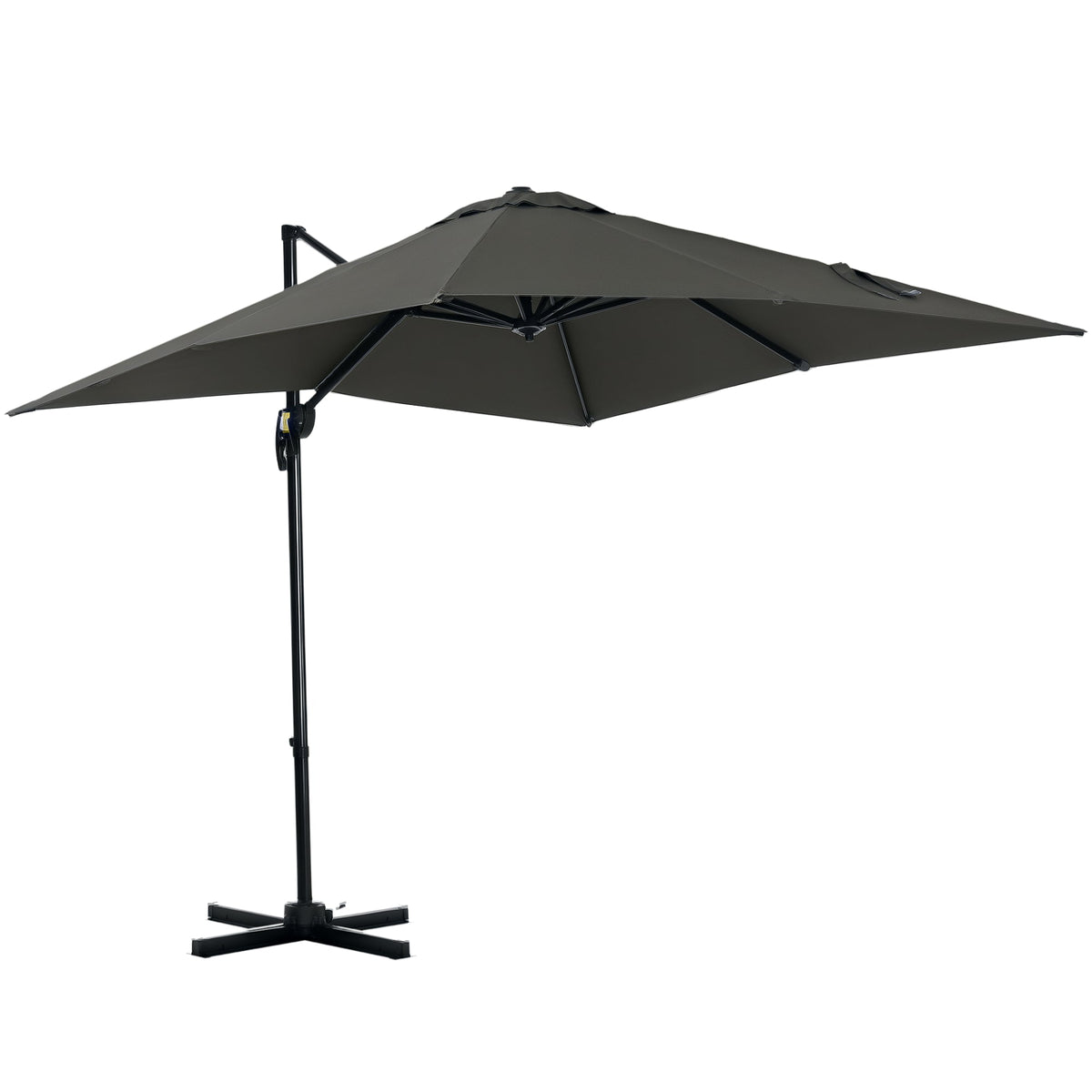 Outsunny Patio Offset Parasol in Grey