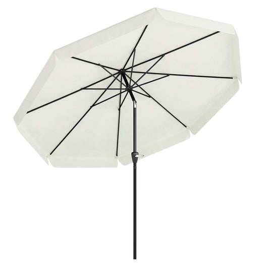 Outsunny 2.7m Patio Parasol Garden Umbrellas with Aluminium Pole in White