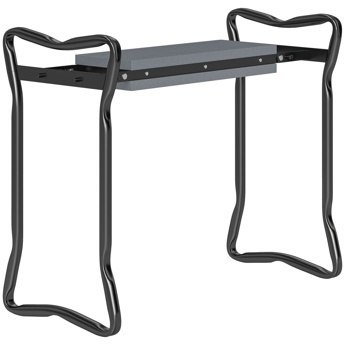 Outsunny 2 In 1 Garden Kneeler Seat Kneeling Pad Support Bench in Grey
