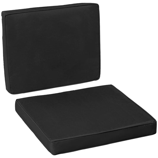 Outsunny 2 Piece Garden Chair Cushions in Black