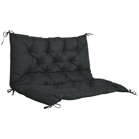 Outsunny 2 Seater Bench Pad in Black