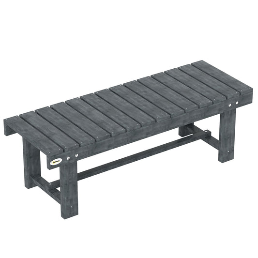 Outsunny 2-Seater Garden Wooden Bench in Grey