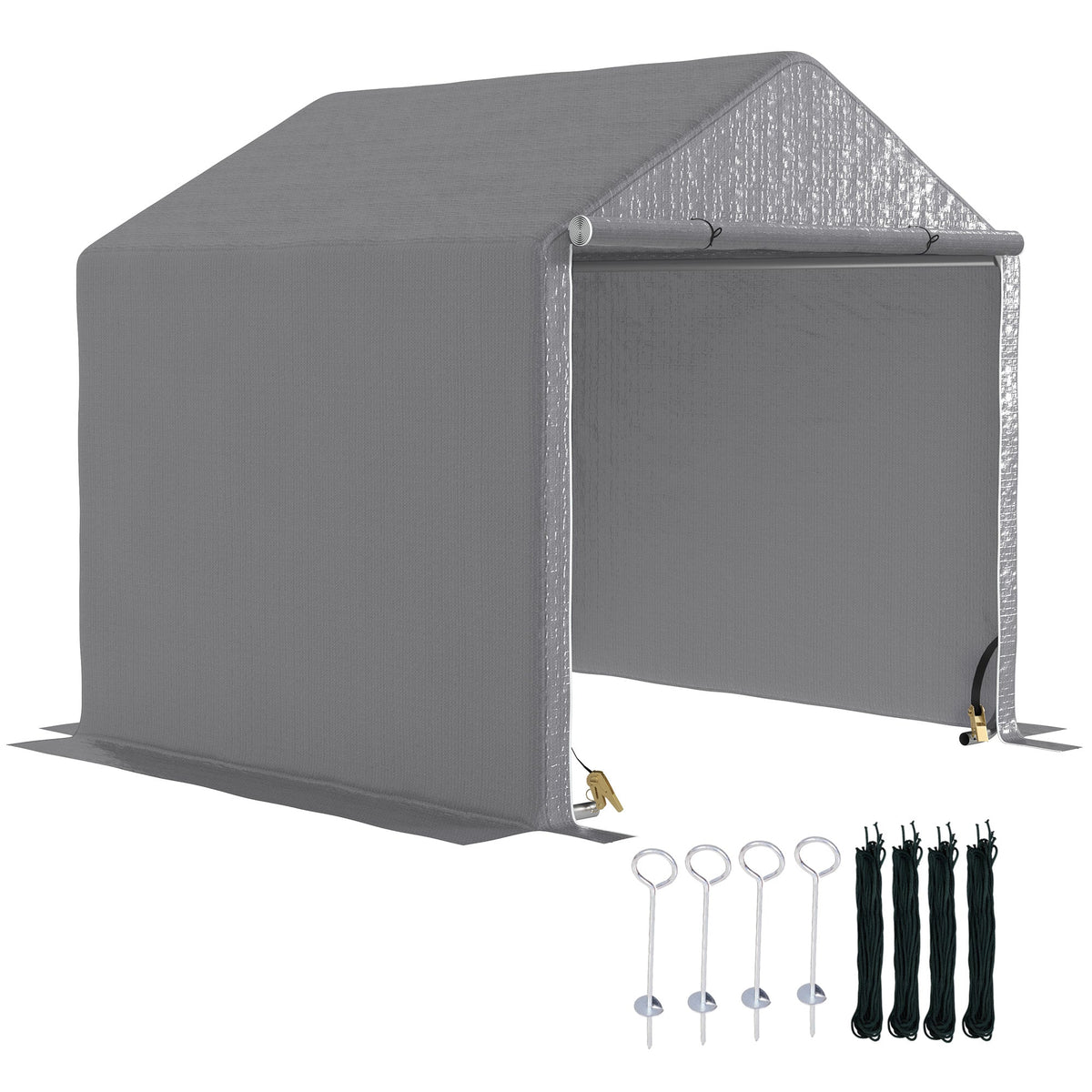 Outsunny Garden Fabric Storage Tent in Grey
