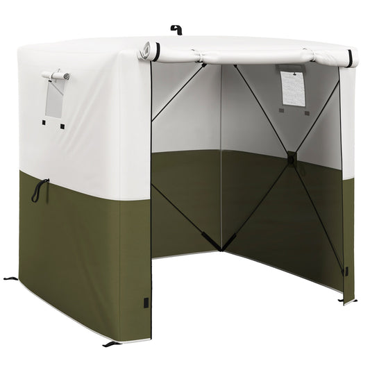 Outsunny Pop-Up Gazebo in Green and White