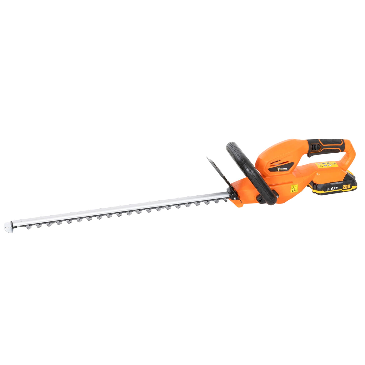 Outsunny 20" Cordless Hedge Trimmer in Orange