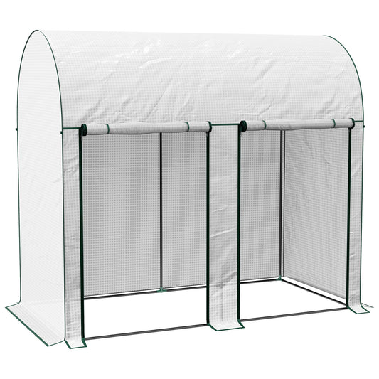 Outsunny Walk-In Greenhouse in White