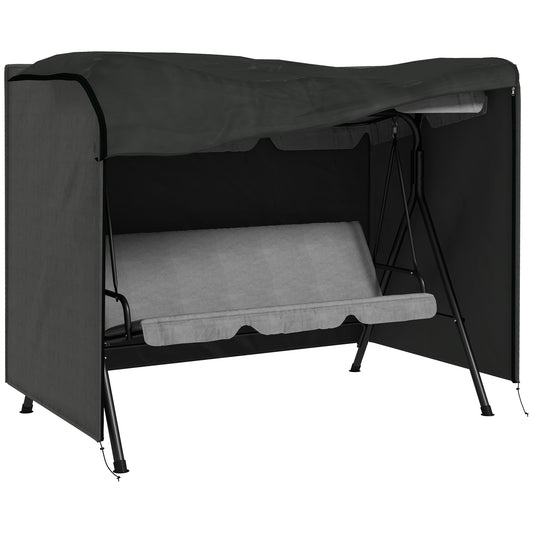 Outsunny Three-Seater Swing Chair Protective Cover Dark Grey