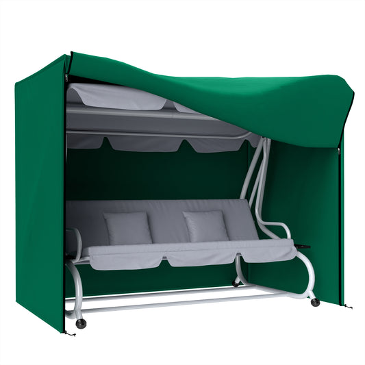 Outsunny Three-Seater Swing Chair Protective Cover in Green