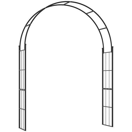 Outsunny 223cm Garden Arch Trellis in Black
