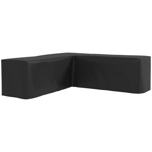 Outsunny L-Shaped Protective Furniture Cover in Black