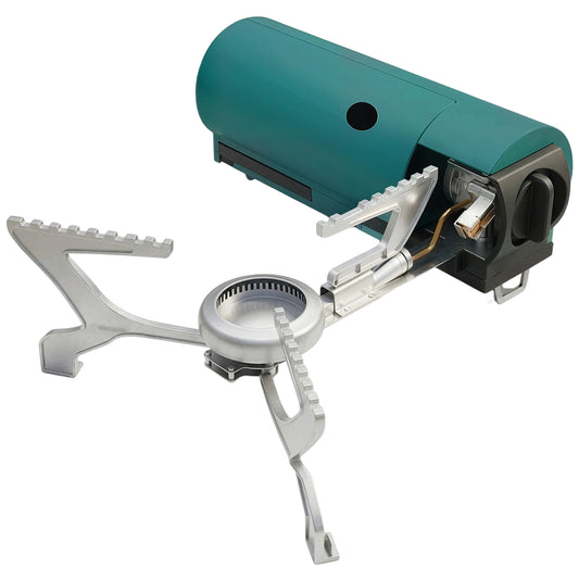 Outsunny 2670W Foldable Camping Stove with Safety Shut-Off in Green