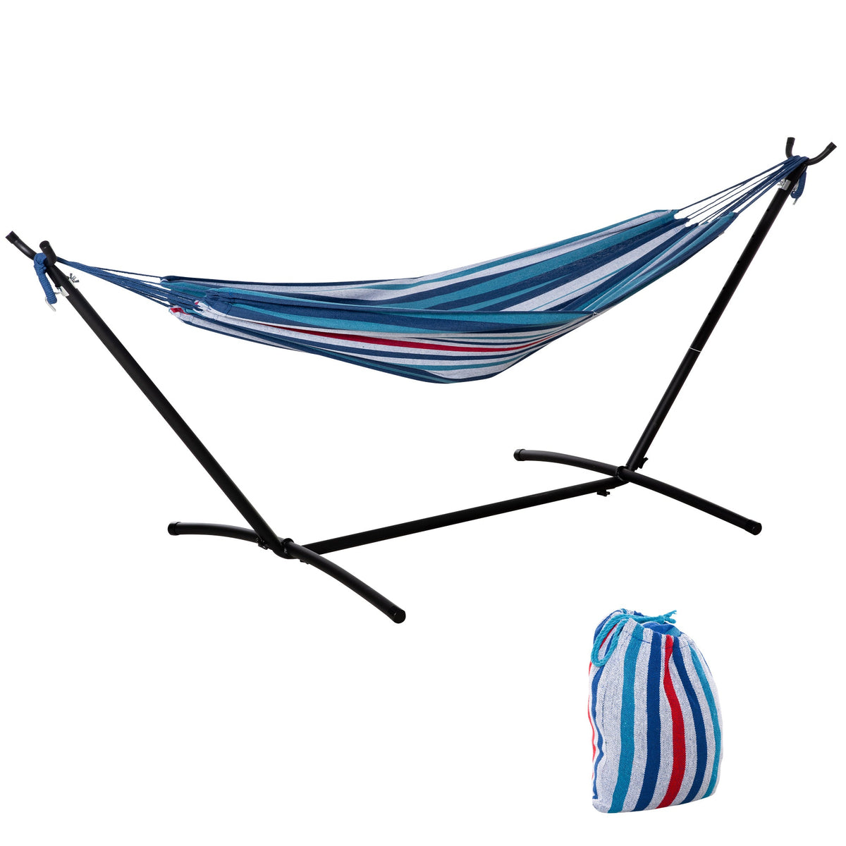Outsunny Hammock in White Stripe