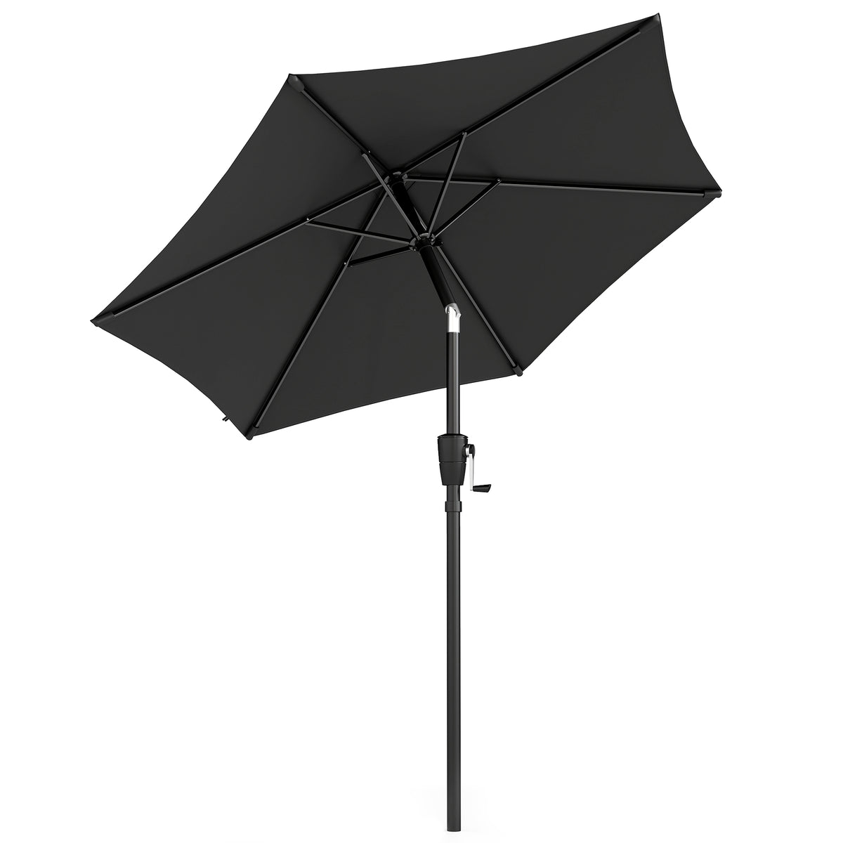 Outsunny 2m Garden Parasol Umbrella in Black