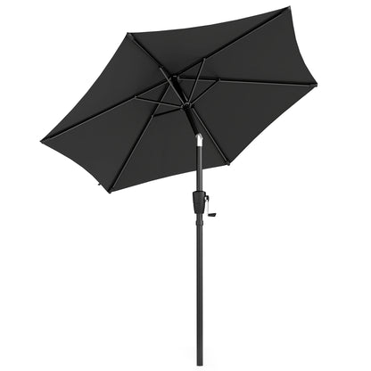 Outsunny 2m Garden Parasol Umbrella in Black